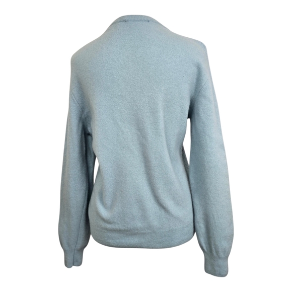 Oscar Et Louise Light Blue Wool Cashmere Blend Sweater Women’s Size XL Soft Cozy - Picture 3 of 7